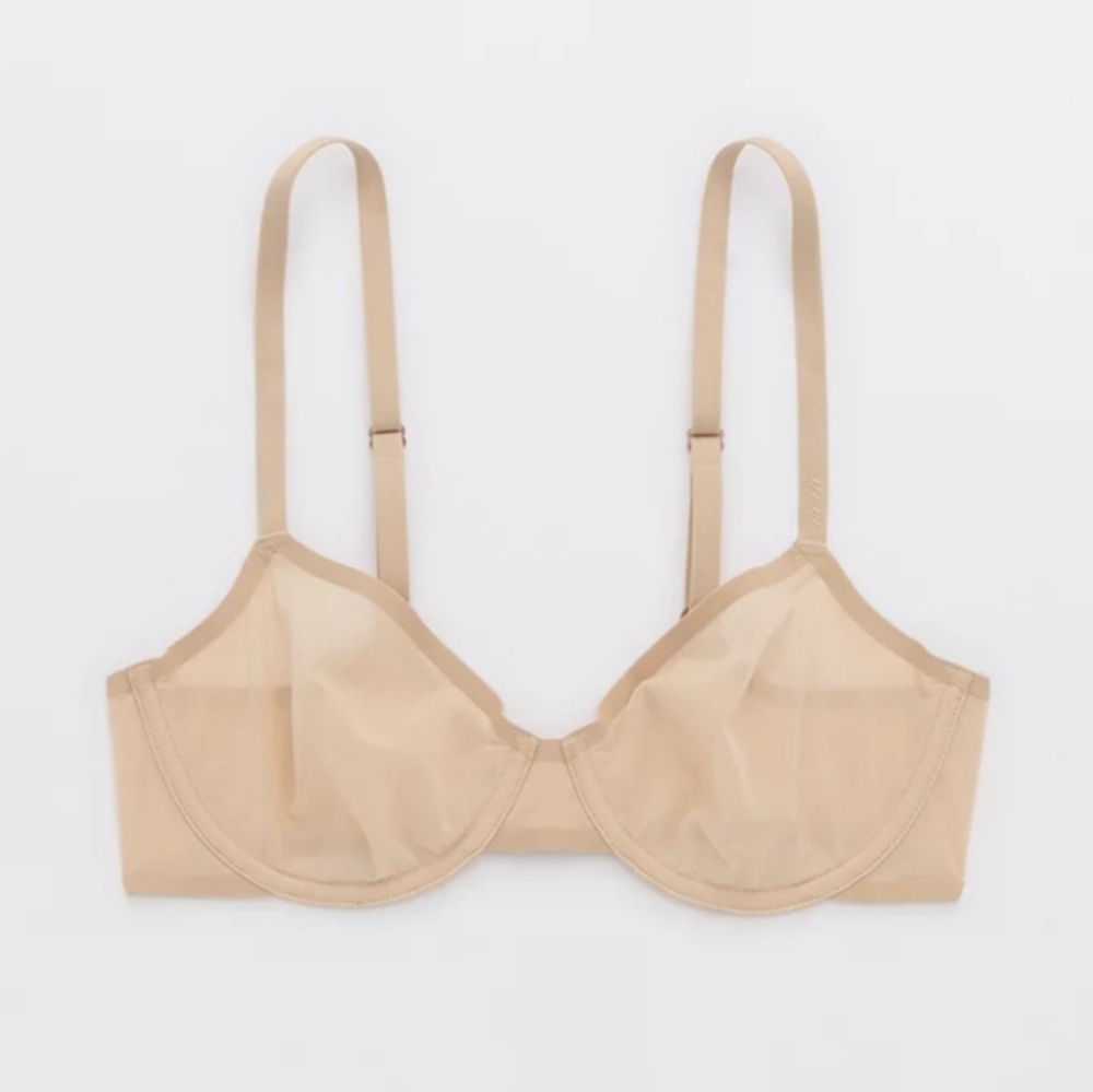 Aerie SMOOTHEZ Mesh Unlined Balconette Bra NWT - Picture 2 of 5